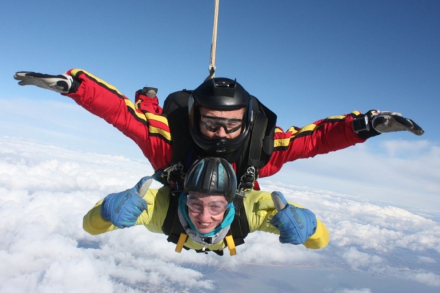 Tandem ride above the clouds